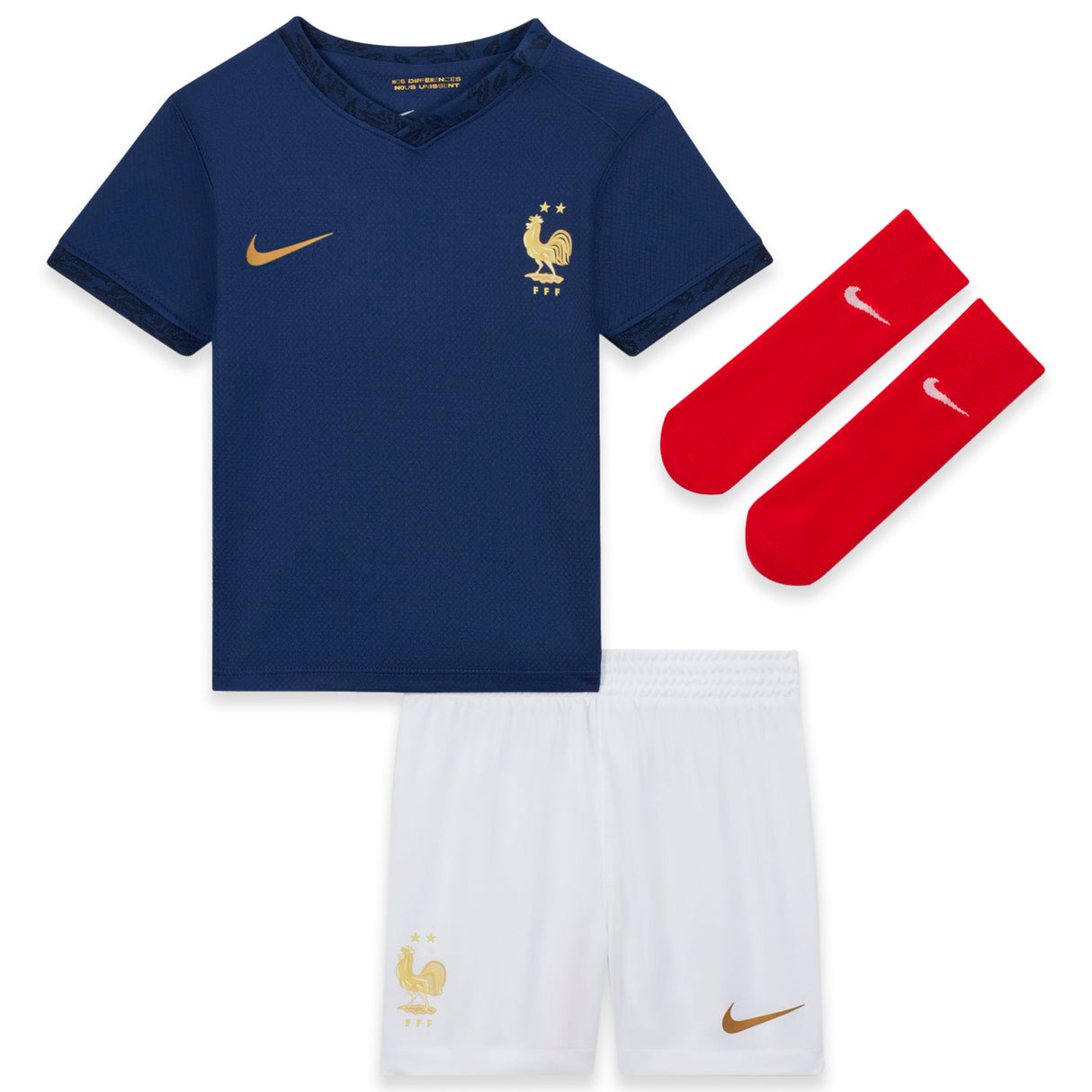 France Home Stadium Kit 2022 - Infants - Benjamin Pavard 2 - Kit Captain