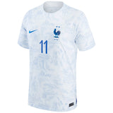 France Away Stadium Shirt 2022 - Kids - Ousmane Dembélé 11 - Kit Captain