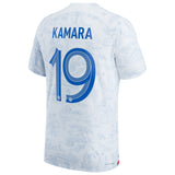 France Away Match Shirt 2022 with Kamara 19 printing - Kit Captain