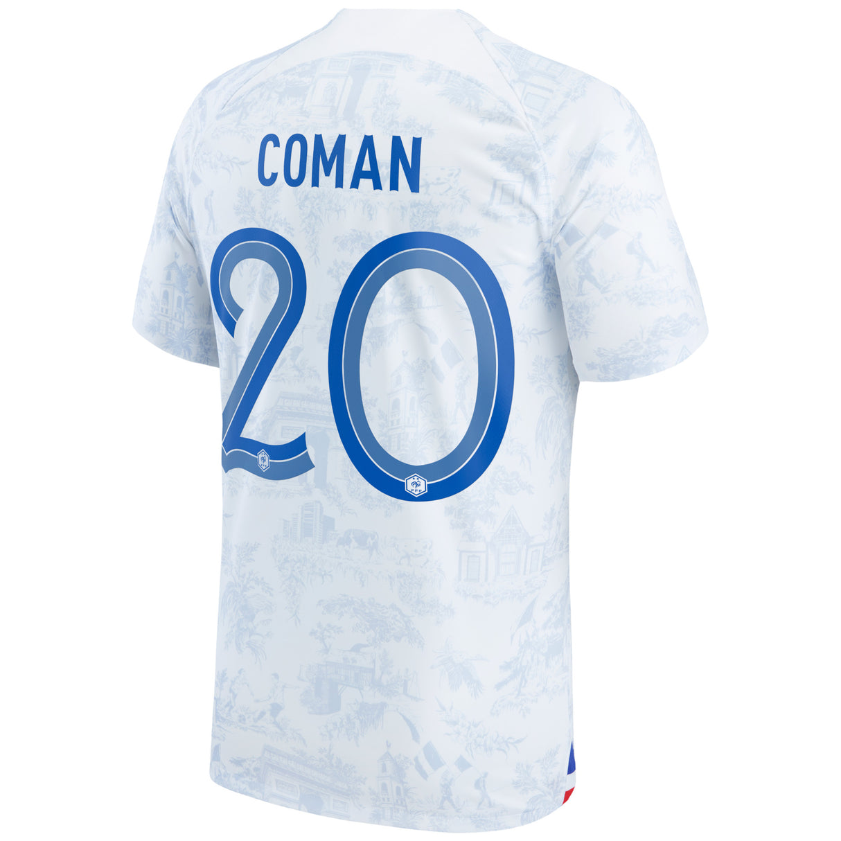 France Away Stadium Shirt 2022 - Kids - Kingsley Coman 20 - Kit Captain