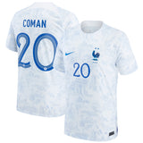 France Away Stadium Shirt 2022 - Kids - Kingsley Coman 20 - Kit Captain