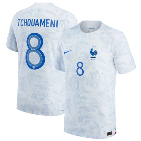 France Away Match Shirt 2022 - Aurélien Tchouameni 8 - Kit Captain