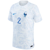 France Away Stadium Shirt 2022 - Kids - Benjamin Pavard 2 - Kit Captain