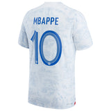 France Away Match Shirt 2022 - Kylian Mbappé 10 - Kit Captain