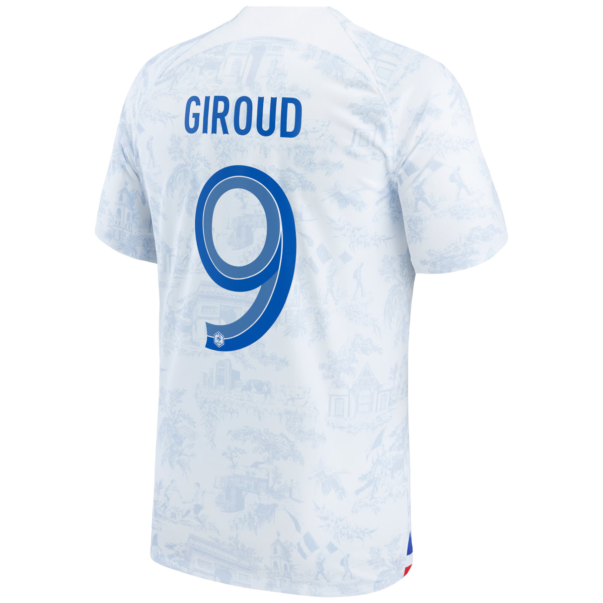 France Away Stadium Shirt 2022 - Kids - Olivier Giroud 9 - Kit Captain