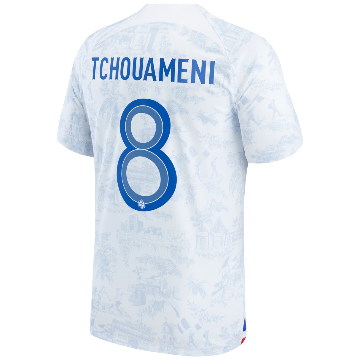 France Away Stadium Shirt 2022 - Kids - Aurélien Tchouameni 8 - Kit Captain