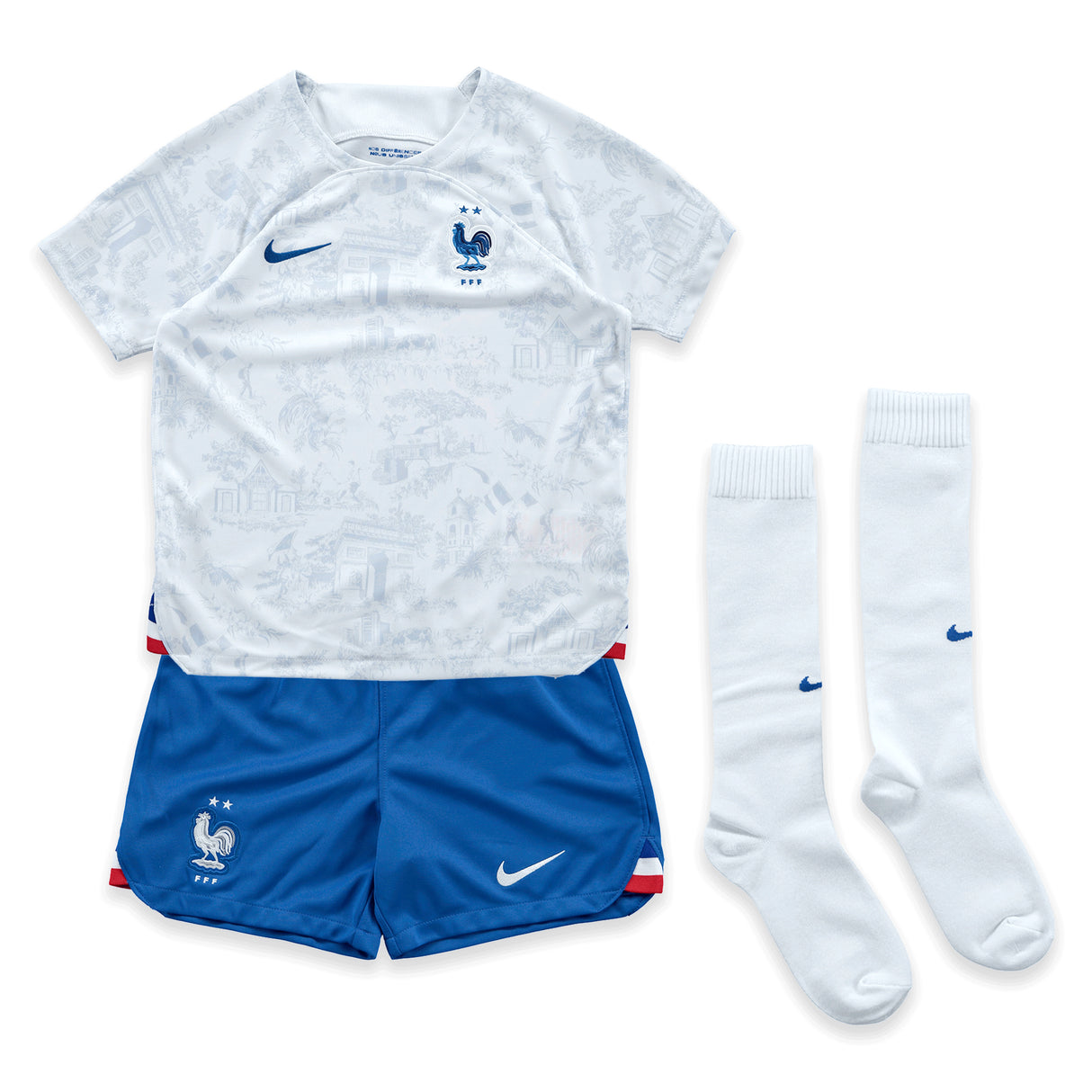 France Away Stadium Kit 2022 - Little Kids - Ousmane Dembélé 11 - Kit Captain