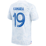 France Away Stadium Shirt 2022 with Kamara 19 printing - Kit Captain