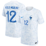 France Away Stadium Shirt 2022 - Randal Kolo Muani 12 - Kit Captain