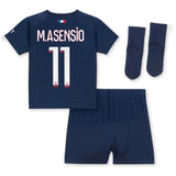 Paris Saint-Germain Nike Home Stadium Kit 2023-24 - Infant with M.Asensio 11 printing - Kit Captain