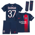 Paris Saint-Germain Nike Home Stadium Kit 2023-24 - Infant with Škriniar 37 printing - Kit Captain