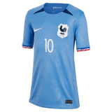 France Women Nike Home Stadium Shirt 2023-24 - Kids with Majri 10 printing - Kit Captain