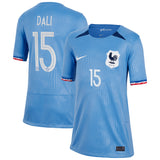 France Women's Nike Home Stadium Shirt 2023-24 - Kids - Kenza Dali 15 - Kit Captain