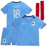 France Women Nike Home Stadium Kit 2023-24 - Little Kids with Asseyi 18 printing - Kit Captain