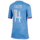 France Women Nike Home Stadium Shirt 2023-24 - Kids with Toletti 14 printing - Kit Captain