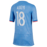 France Women Nike Home Stadium Shirt 2023-24 - Kids with Asseyi 18 printing - Kit Captain