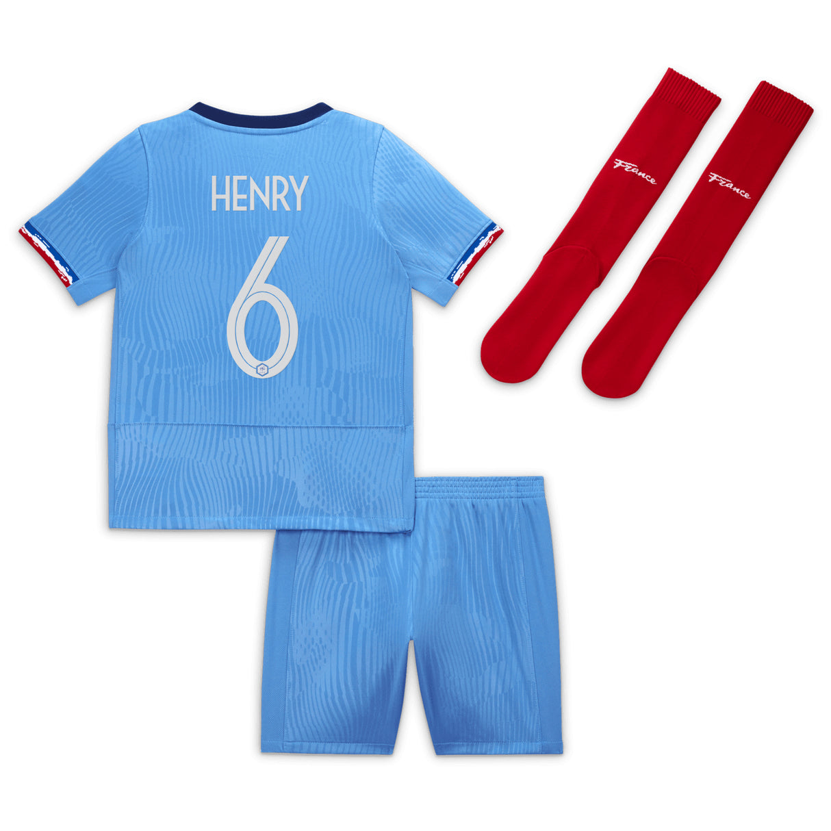 France Women Nike Home Stadium Kit 2023-24 - Little Kids with Henry 6 printing - Kit Captain