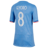 France Women Nike Home Stadium Shirt 2023-24 - Kids with Geyoro 8 printing - Kit Captain