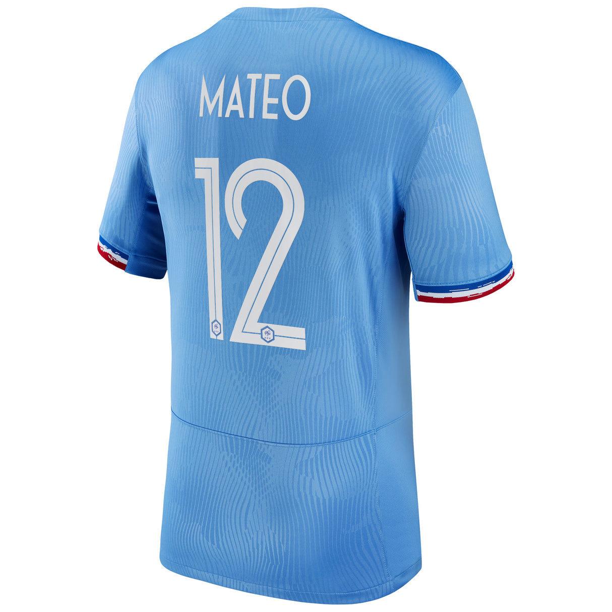 France Women Nike Home Stadium Shirt 2023-24 - Mens with Mateo 12 printing - Kit Captain