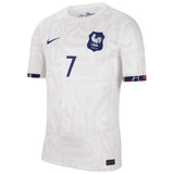 France Women Nike Away Stadium Shirt 2023-24 - Mens with Karchaoui 7 printing - Kit Captain