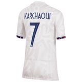 France Women Nike Away Stadium Shirt 2023-24 - Kids with Karchaoui 7 printing - Kit Captain