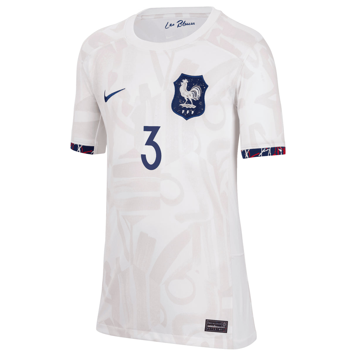 France Women Nike Away Stadium Shirt 2023-24 - Kids with Renard 3 printing - Kit Captain