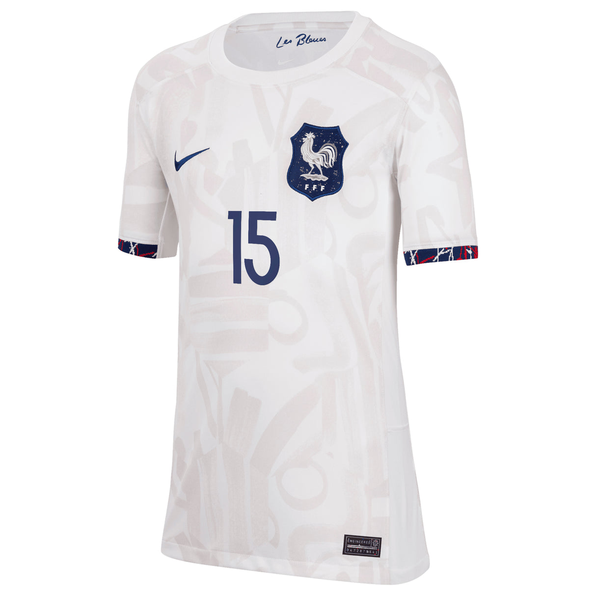 France Women's Nike Away Stadium Shirt 2023-24 - Kids - Kenza Dali 15 - Kit Captain