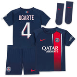 Paris Saint-Germain Nike Home Stadium Kit 2023-24 - Infant with Ugarte 4 printing - Kit Captain