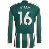 Manchester United EPL adidas Away Shirt 2023-24 - Long Sleeve - With Amad 16 Printing