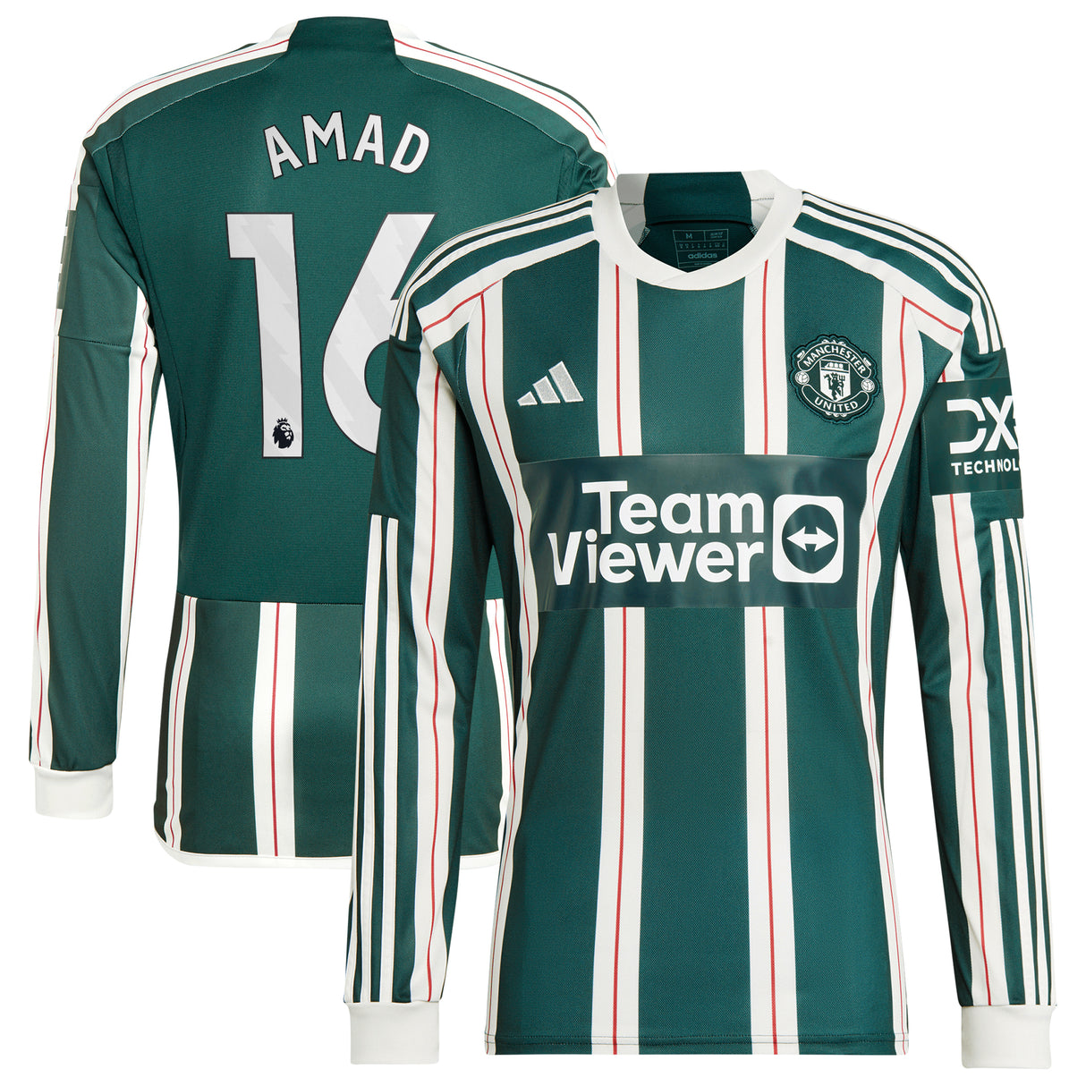 Manchester United EPL adidas Away Shirt 2023-24 - Long Sleeve - With Amad 16 Printing