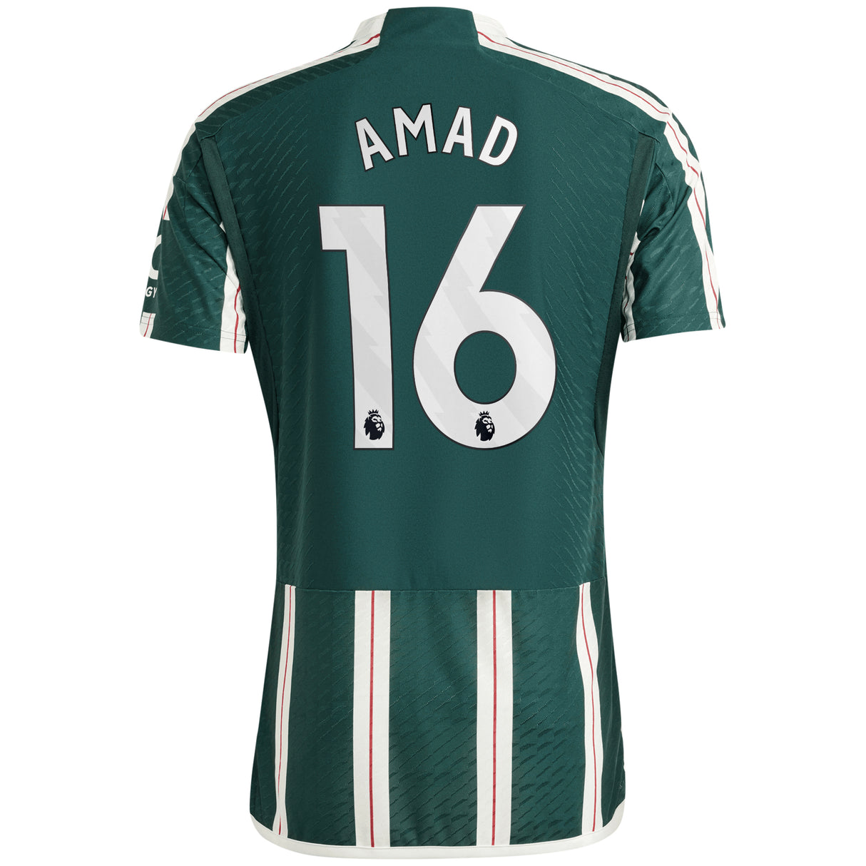 Manchester United EPL adidas Away Authentic Shirt 2023-24 - With Amad 16 Printing - Kit Captain