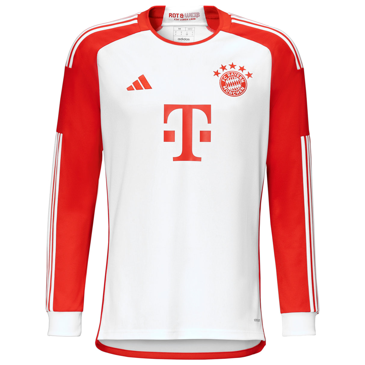 FC Bayern adidas Home Shirt 2023-24 - Kids - Long Sleeve - With Minjae 3 Printing - Kit Captain