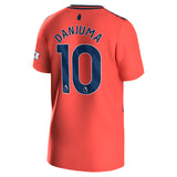 Everton Hummel Away Shirt 2023-24 - Kids with Danjuma 10 printing - Kit Captain