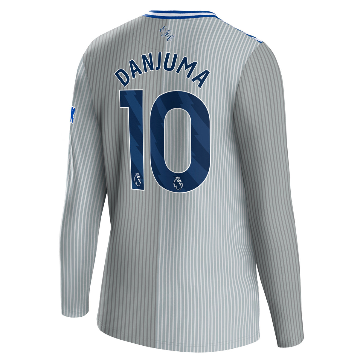 Everton Hummel Third Shirt 2023-24 - Long Sleeve - Kids with Danjuma 10 printing - Kit Captain