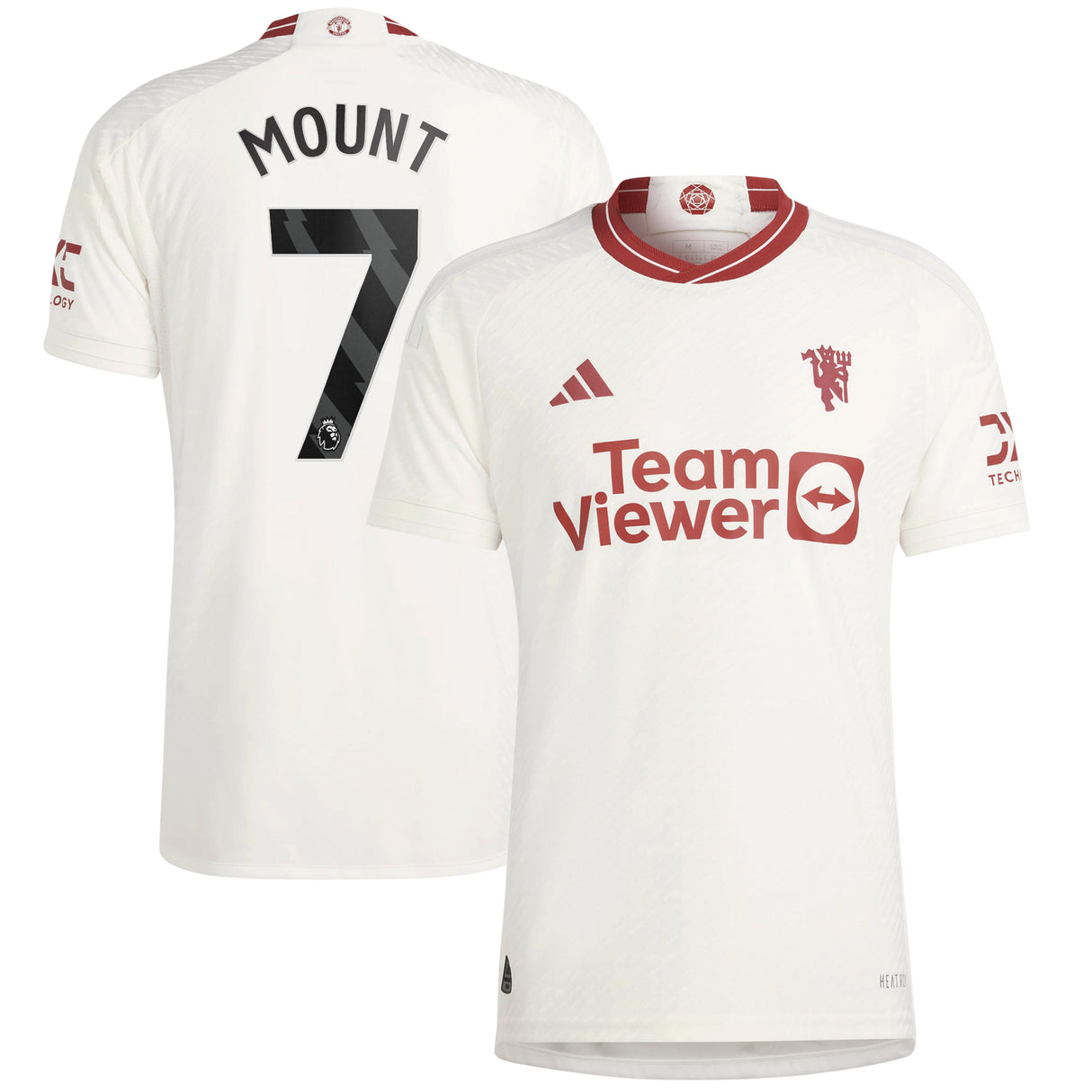 Manchester United EPL adidas Third Authentic Shirt 2023-24 -  With Mount 7 Printing - Kit Captain