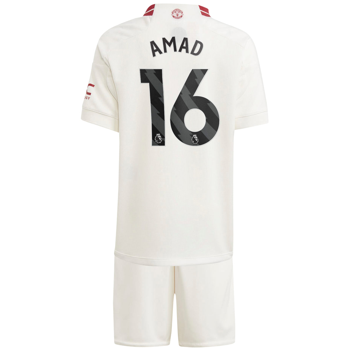 Manchester United EPL adidas Third Minikit 2023-24 -  With Amad Diallo 16 Printing - Kit Captain