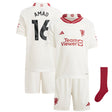 Manchester United EPL adidas Third Minikit 2023-24 -  With Amad Diallo 16 Printing - Kit Captain