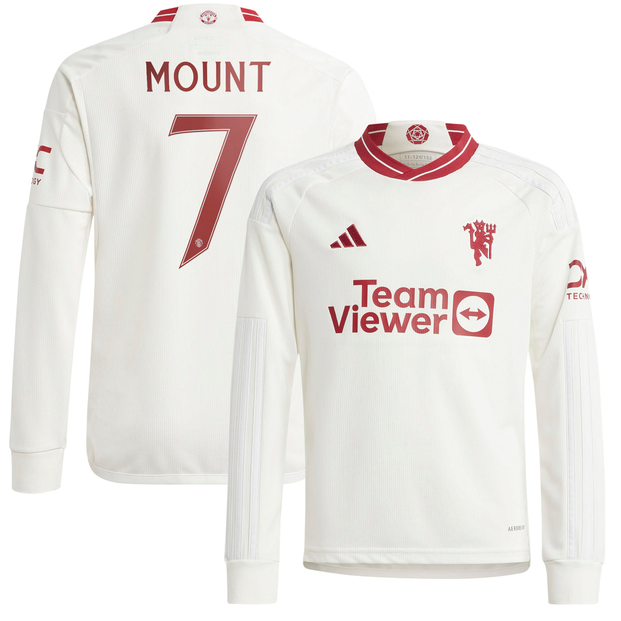 Manchester United Cup Third Shirt 2023-24 - Kids - Long Sleeve with Mount 7 printing - Kit Captain