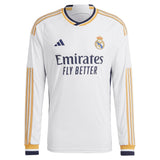 Real Madrid adidas Home Authentic Shirt 2023-24 - Long Sleeve with Arda Güler 24 printing - Kit Captain