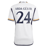 Real Madrid adidas Home Shirt 2023-24 with Arda Güler 24 printing - Kit Captain