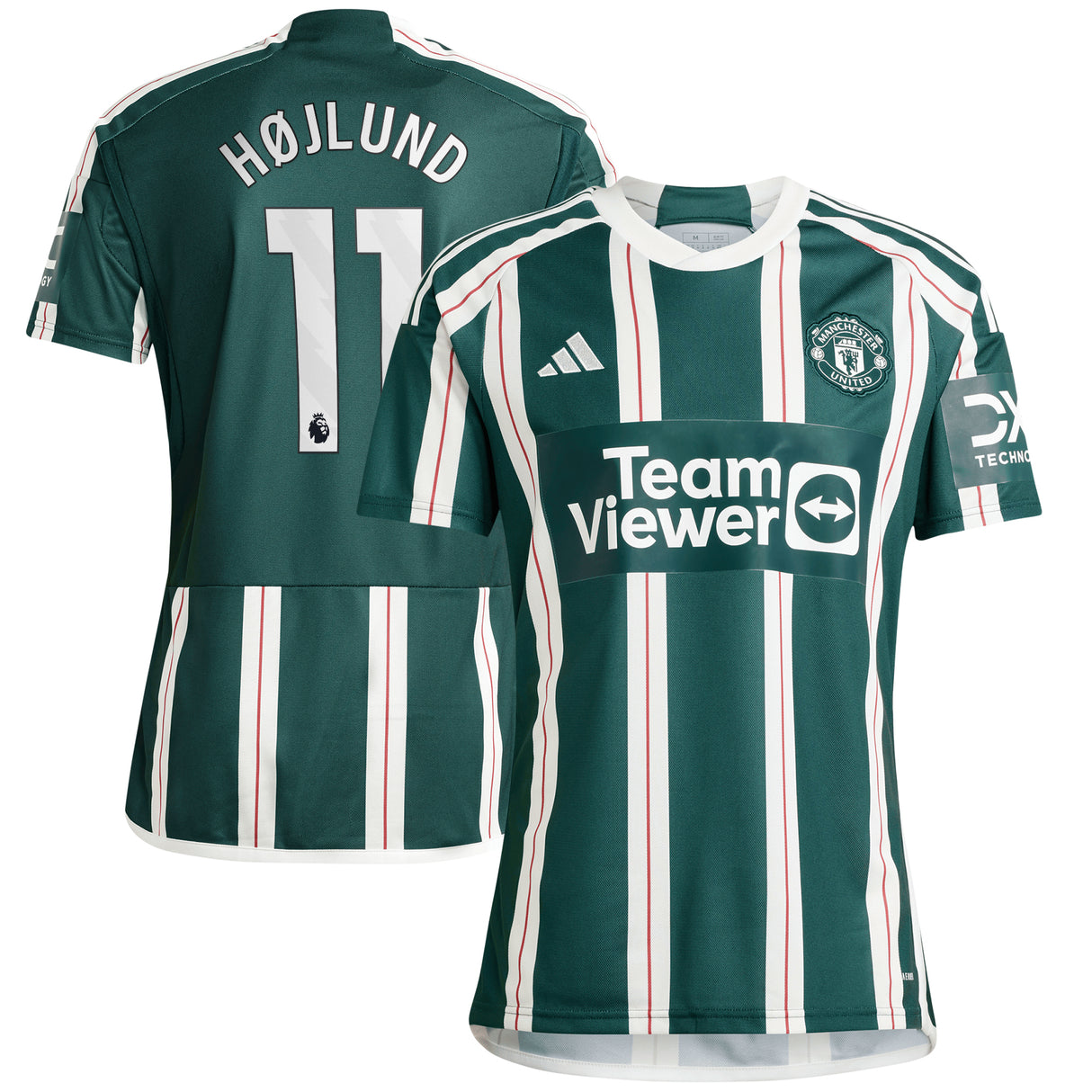 Manchester United EPL Away Shirt 2023-24 with HÃ¸jlund 11 printing - Kit Captain