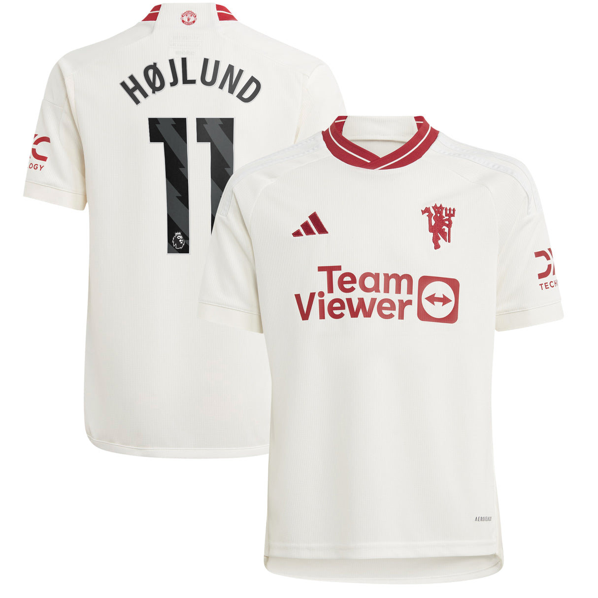 Manchester United EPL Third Shirt 2023-24 - Kids with Højlund 11 printing - Kit Captain