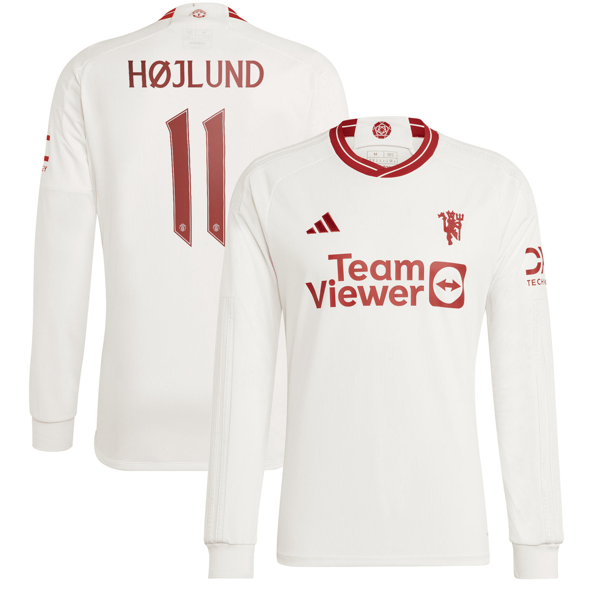 Manchester United Cup Third Shirt 2023-24 - Long sleeve with Højlund 11 printing - Kit Captain