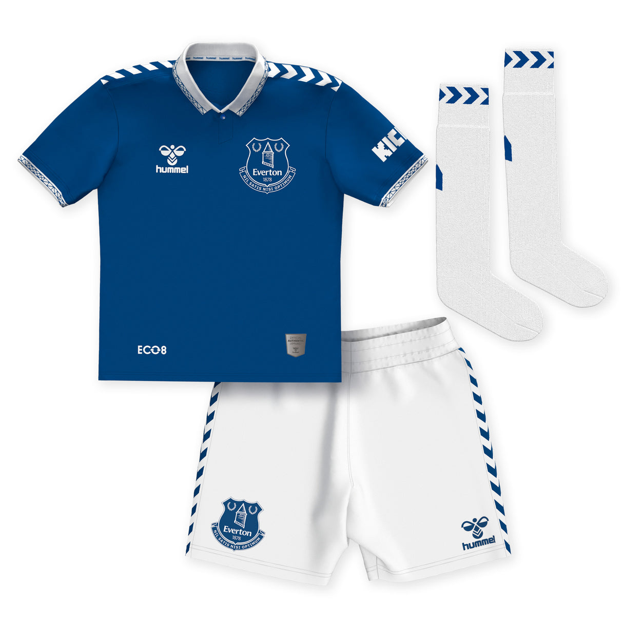 Everton Hummel Home Infant Kit 2023-24 with Dele 20 printing - Kit Captain
