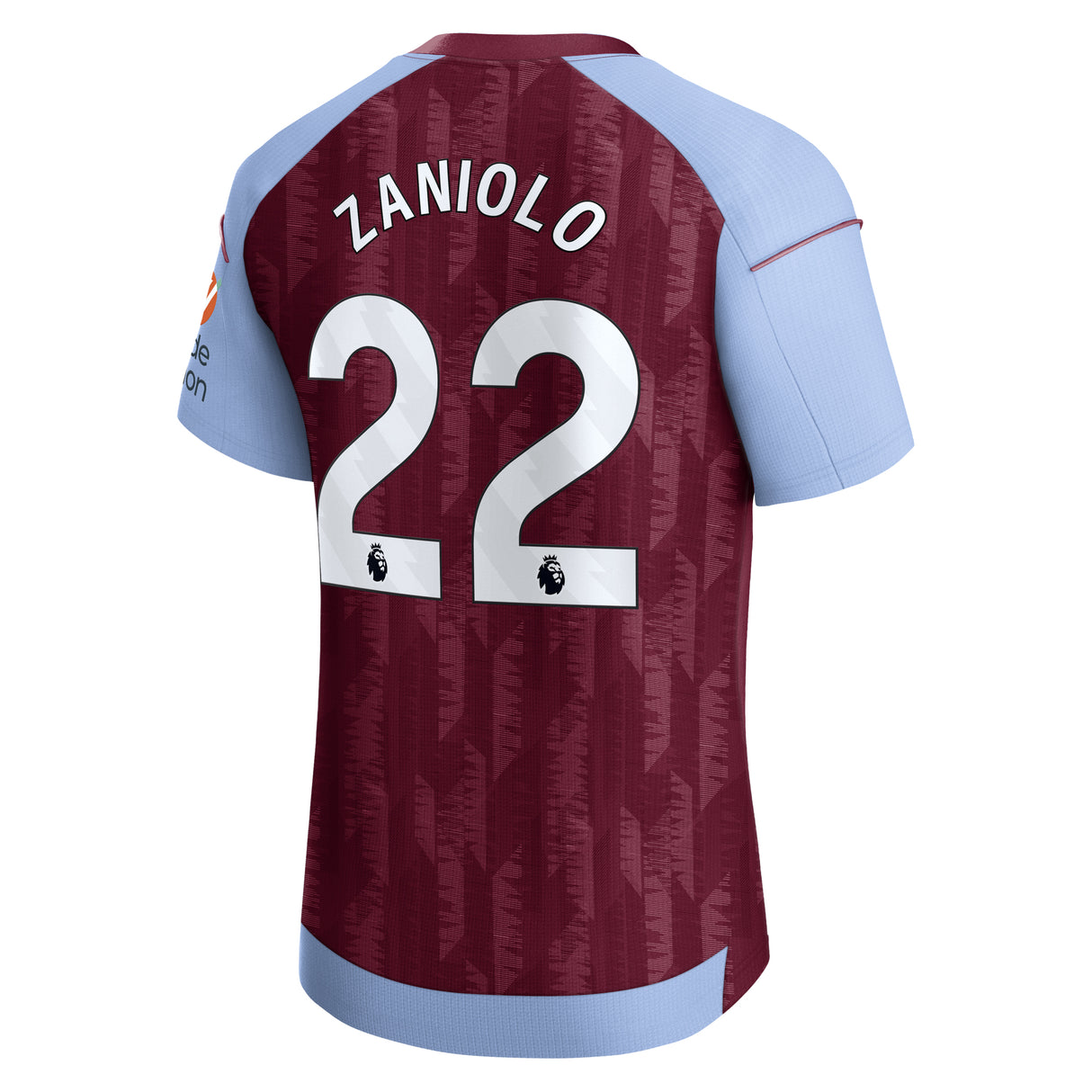 Aston Villa Castore Home Pro Shirt 2023-24 with Zaniolo 22 printing - Kit Captain