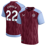 Aston Villa Castore Home Shirt 2023-24 - Kids with Zaniolo 22 printing - Kit Captain