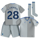 Everton Hummel Third Infant Kit 2023-24 with - Y.Chermiti 28 printing - Kit Captain