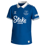 Everton Hummel Home Shirt 2023-24 with Y. Chermiti 28 printing - Kit Captain