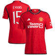 Manchester United Cup adidas Home Authentic Shirt 2023-24 - With Evans 15 Printing - Kit Captain