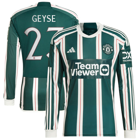 Manchester United Cup adidas Away Shirt 2023-24 - Long Sleeve - With Geyse 23 Printing